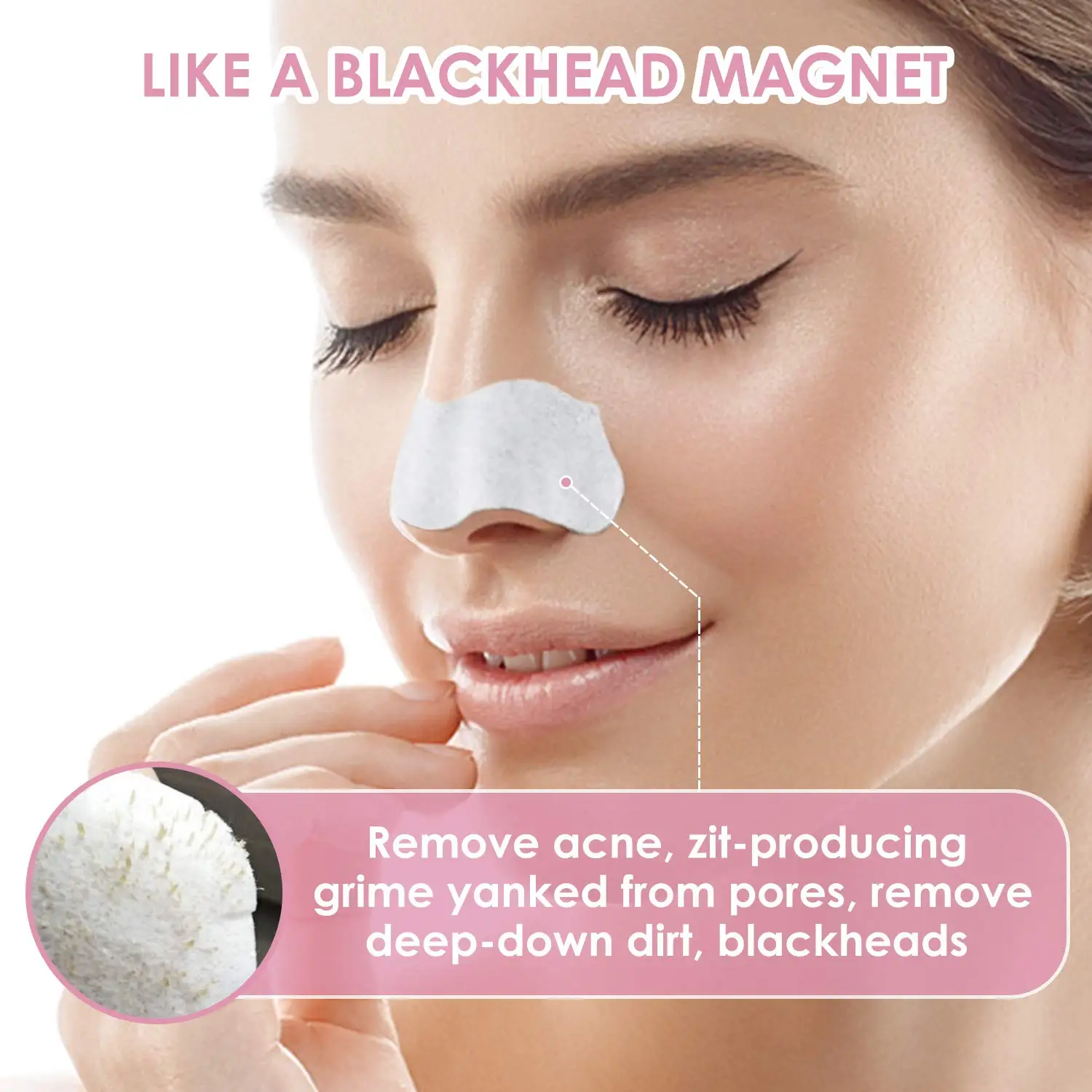 10-50pcs Nose Blackhead Remover Mask Deep Cleansing Skin Care Shrink Pore Acne Treatment Mask Nose Black dots Pore Clean Strips