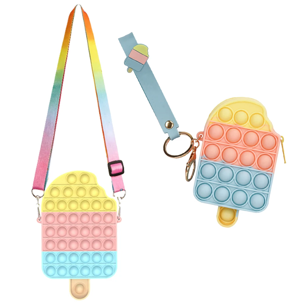 

Женская Повседневная сумка через плечо из пузырчатой пленки, антистрессовая женская сумка с эффектом прижима, симпатичная сумочка с иониза...