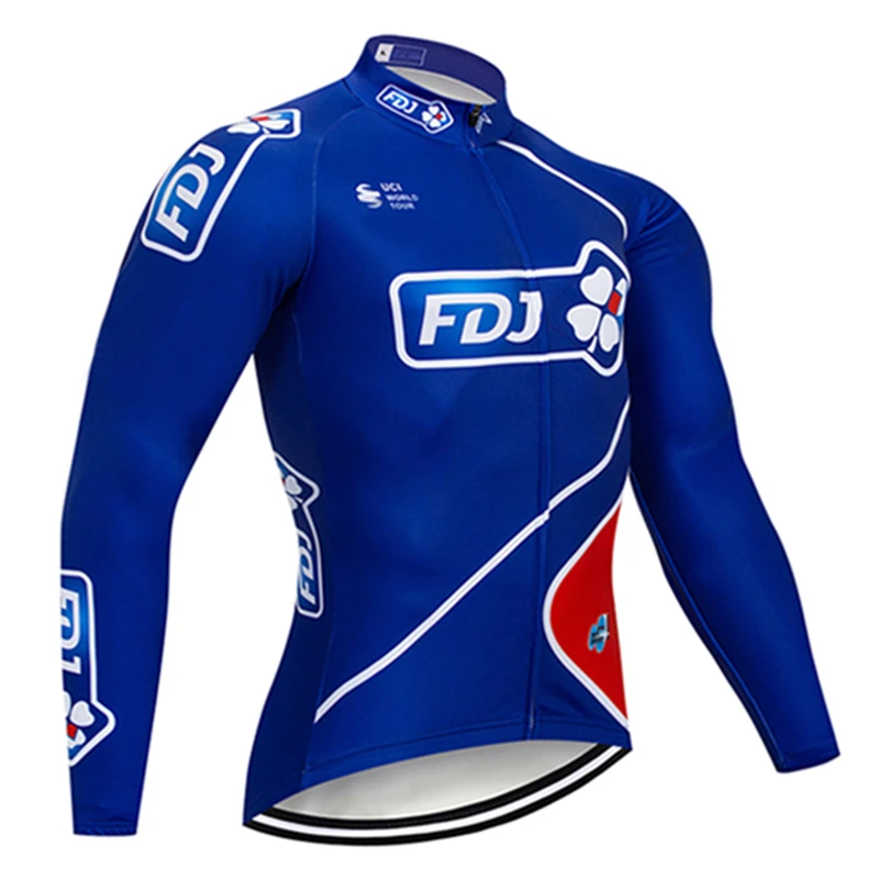 Новинка GROUPAMA FDJ велосипедная майка нагрудники брюки набор Ropa Ciclismo мужская зимняя термо флисовая pro велосипедная куртка Майо Одежда