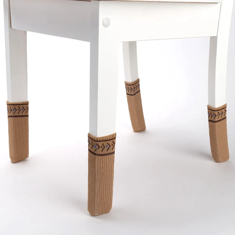 

4Pcs/Set Chair Leg Covers Cotton Furniture Legs Protection Floor Protectors Knitting Socks Home Desk Feet Sock Decoration
