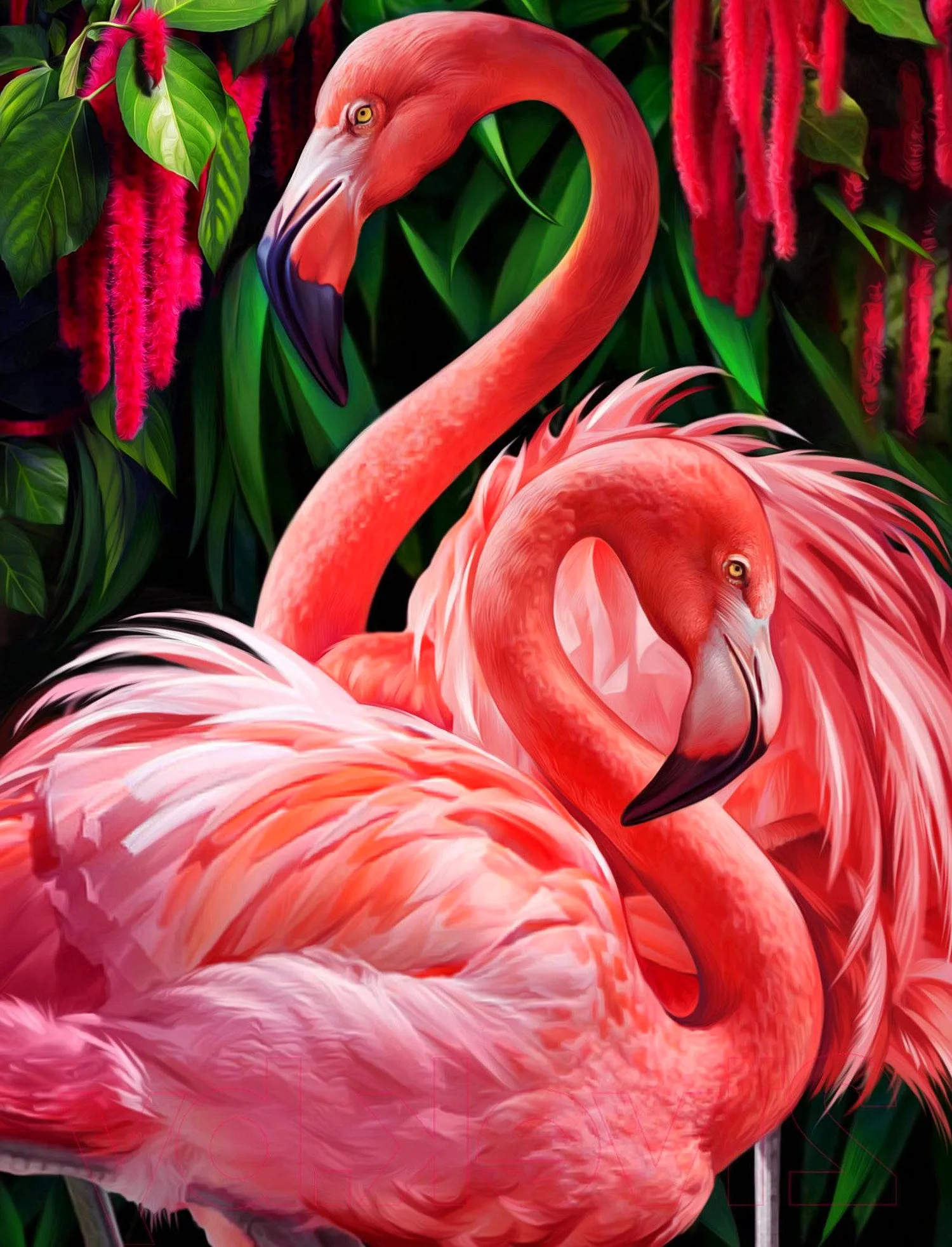 

JMINE Div 5D Flamingo Full Diamond Painting cross stitch kits art High Quality Animal 3D paint by diamonds
