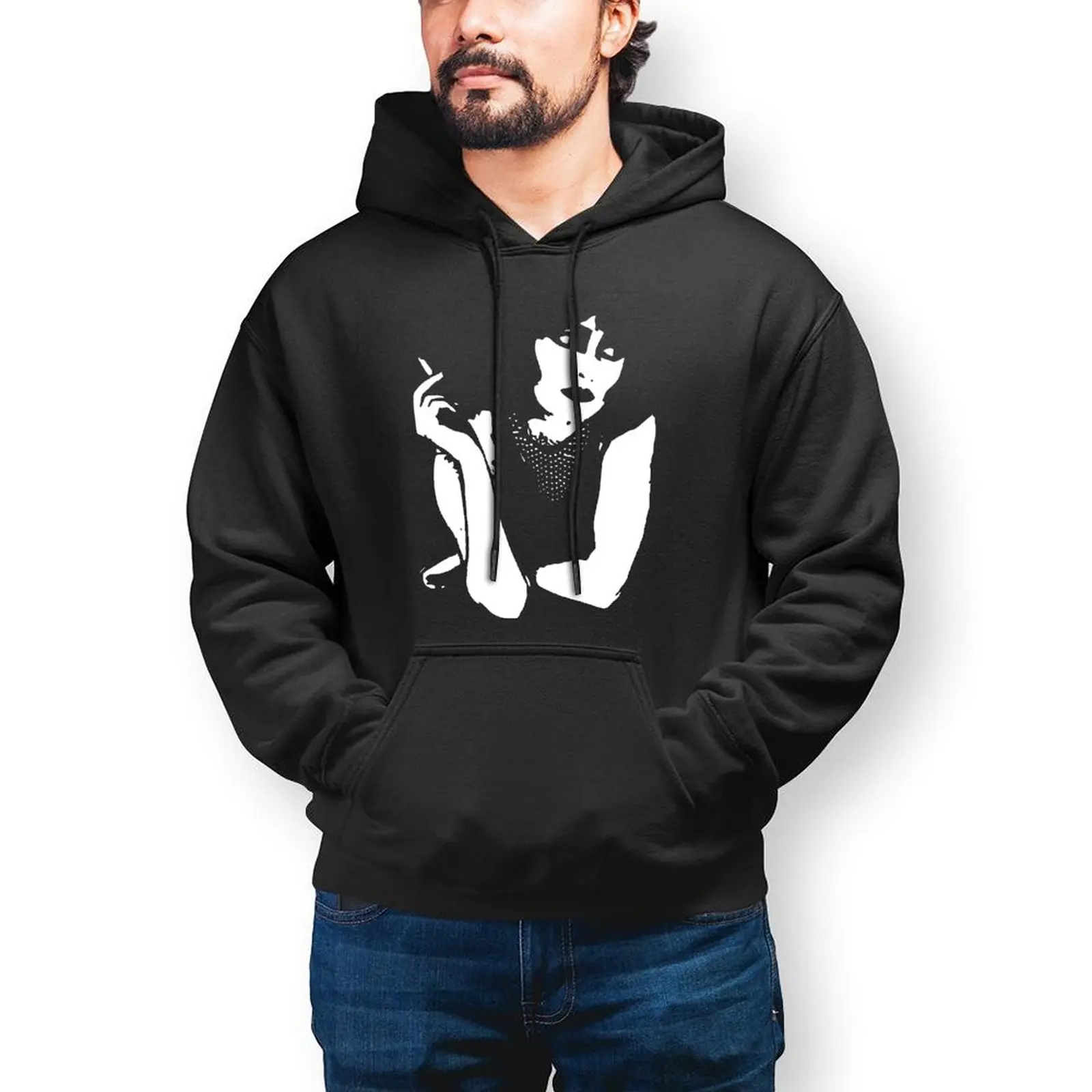 

Punk Hoodie Outdoor Winter Hoodies Cool Long Cotton Pullover Hoodie Men XXL