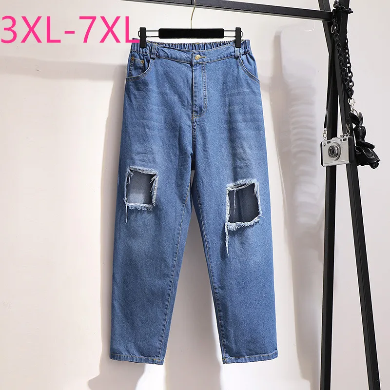 2021 весна осень размера плюс джинсы в винтажном стиле для женщин большие