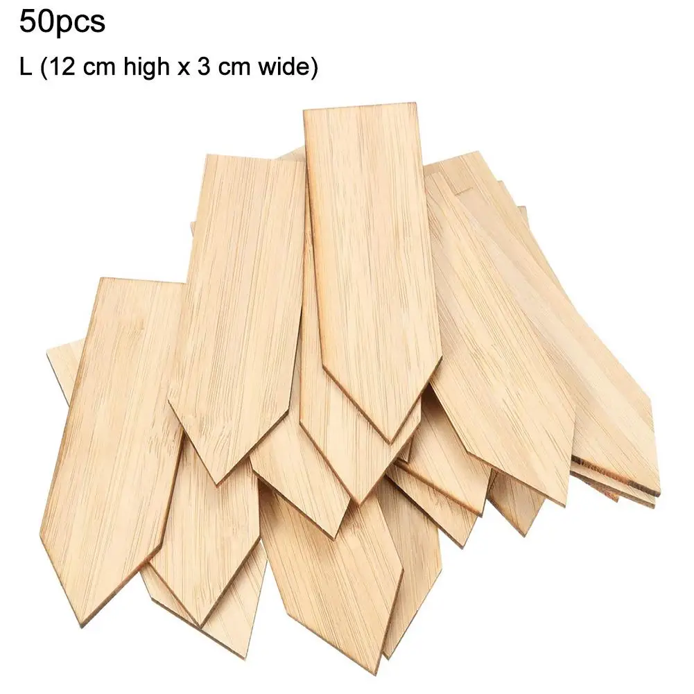 50 шт бамбуковые и деревянные ярлыки для растений цветы вывески карты