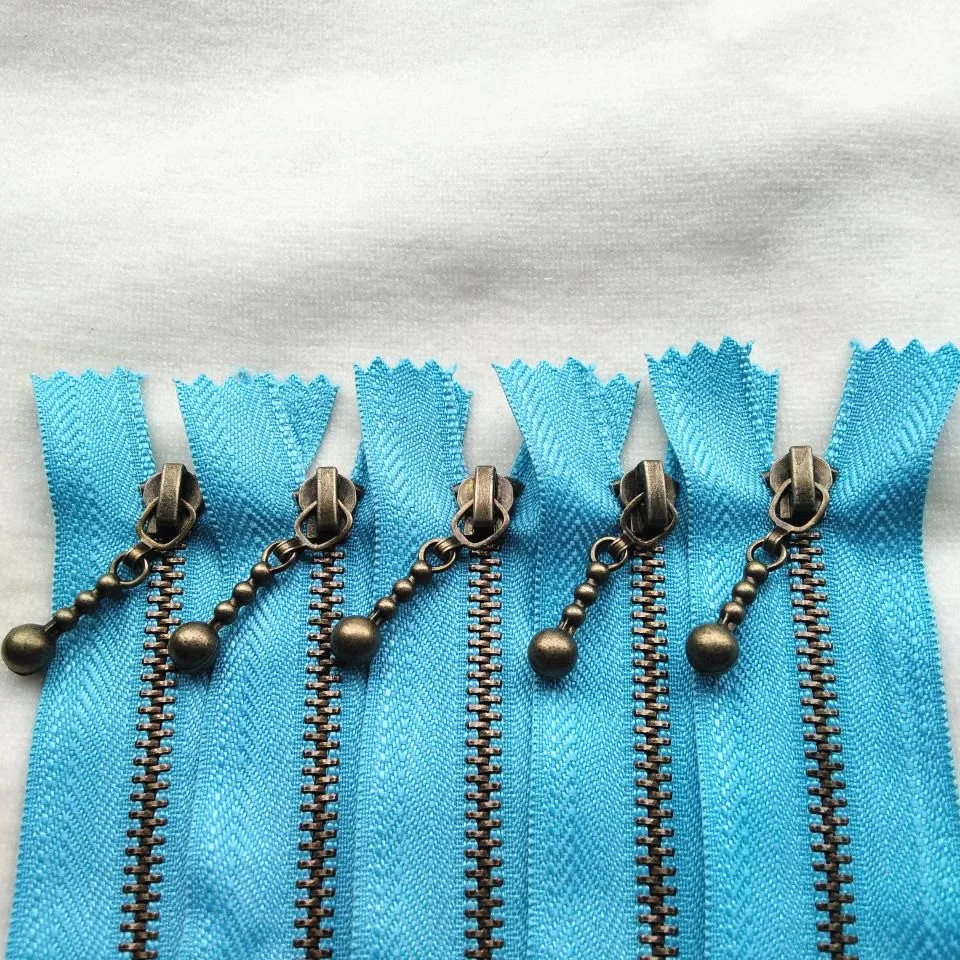 

50Cm (20 Inch) 5Pcs 3 # Classic Bronze Dropper High Quality Closed Tail Zipper