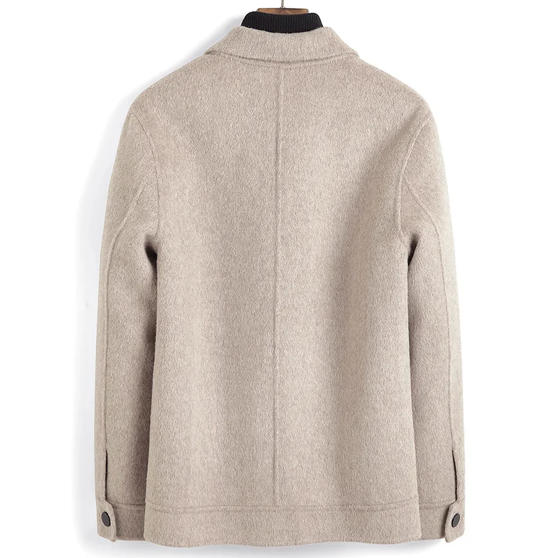Мужская кашемировая куртка Alpaca Корейская одежда шерстяные пальто весна-осень 9920