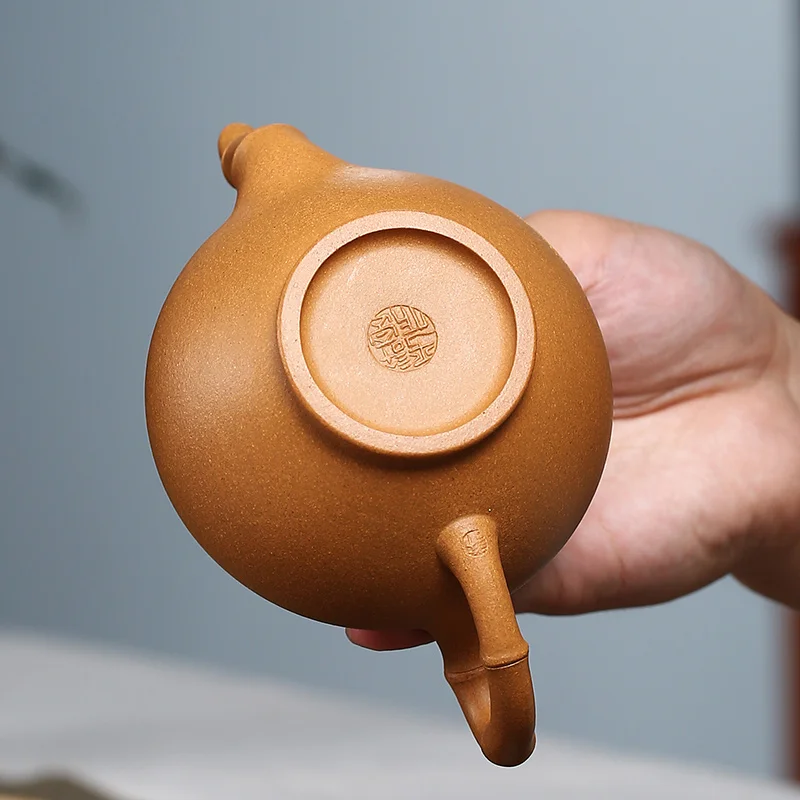 

purple clay teapot, pure handmade, master class teapot, kungfu tea set, national high tech worker Xiaoying bamboo pot