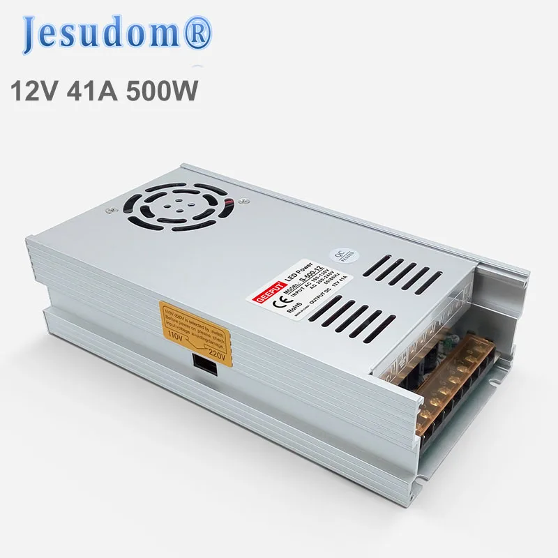 500W 12V41A адаптер трансформатор 110V/220VAC для 12VDC Мощность преобразователь переменного