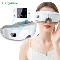 eye massager 4d smart airbag vibration eye care instrument hot compress bluetooth eye massage glasses fatigue pouch wrinkle