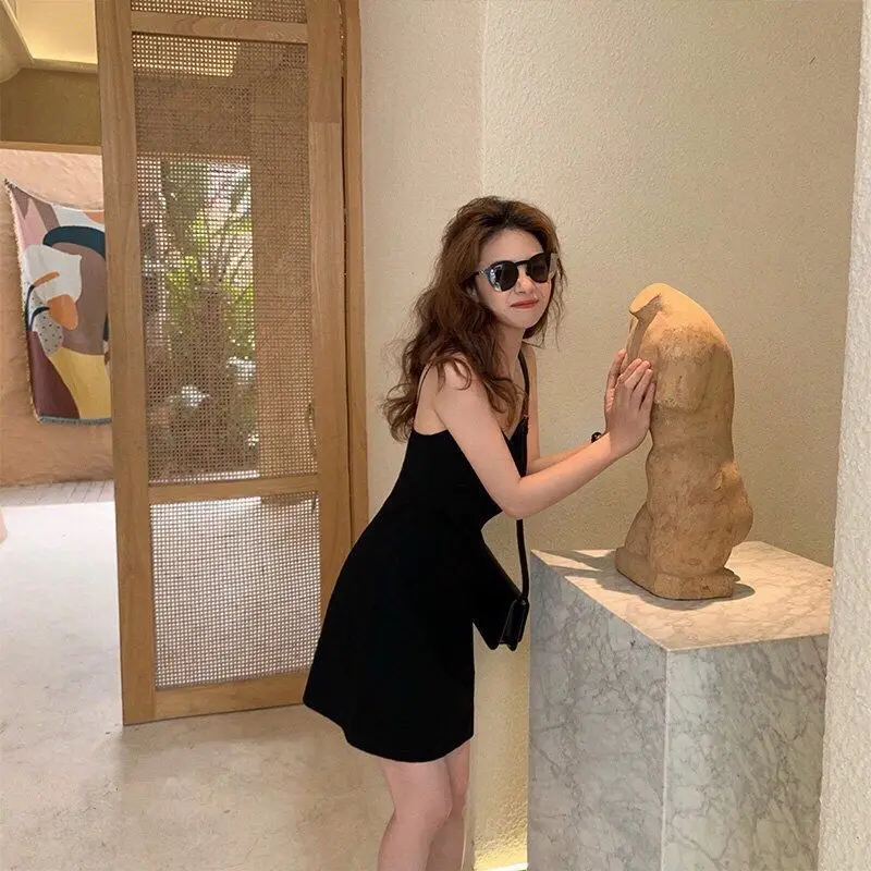 

Summer Women's Dress 2021 Sexy Backless Casual Sleeveless Sling Slips Under Ladies SlimSplit Dress Nightclub party mini dress