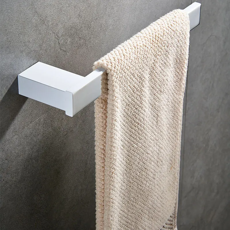 Bathroom Stainless Steel Nickel White Hardware Towel Bar Ring Paper Holder Toothbrush Bath Set Accessories | Обустройство дома