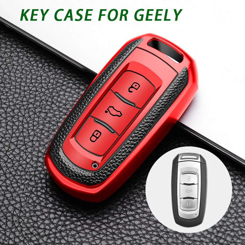 

TPU Car Remote Key Case Cover For Car Geely Atlas Boyue NL3 EX7 Emgrand X7 EmgrarandX7 SUV GT GC9 borui Car remote key case