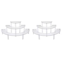 2x transparent removable acrylic cake display stand for party round cupcake holder bakeware wedding birthday decoration
