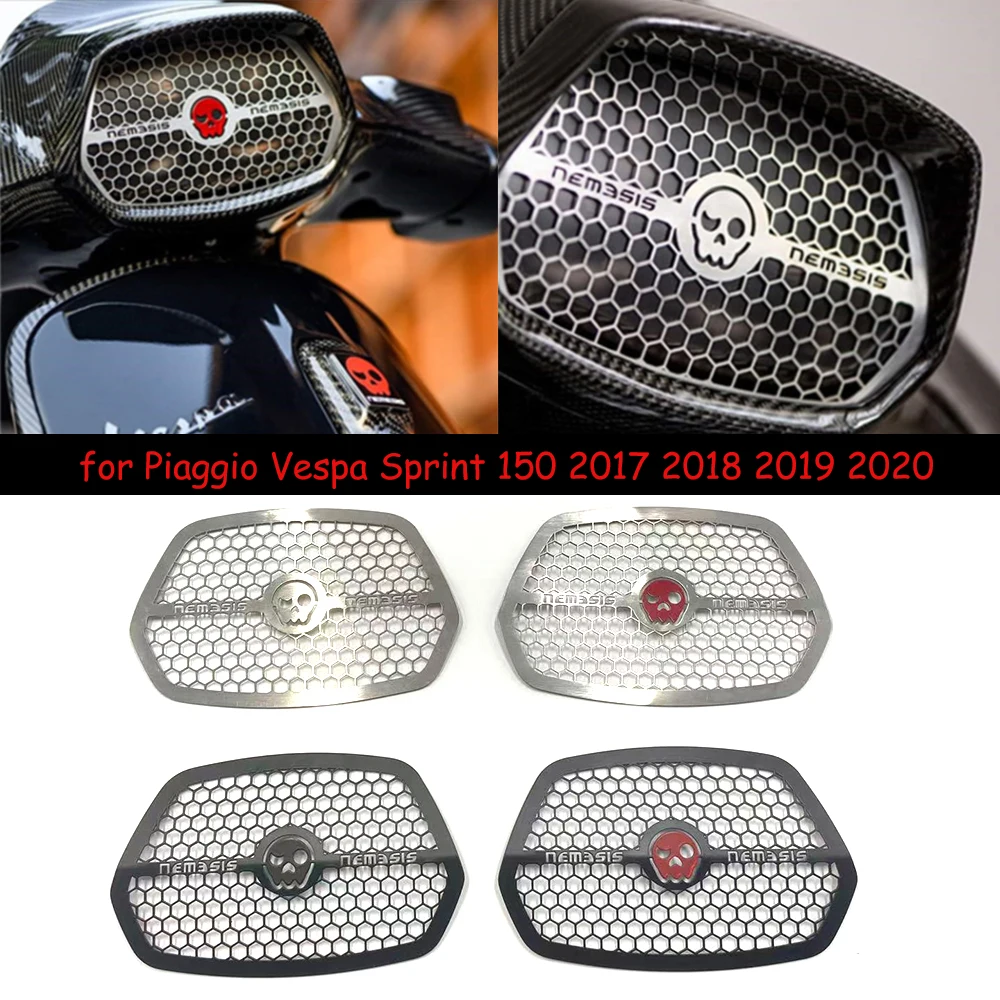 

NEW Motorcycle Headlight Protector Grille Guard Cover Protection Grill For Piaggio Vespa Sprint 150 2017 2018 2019 2020