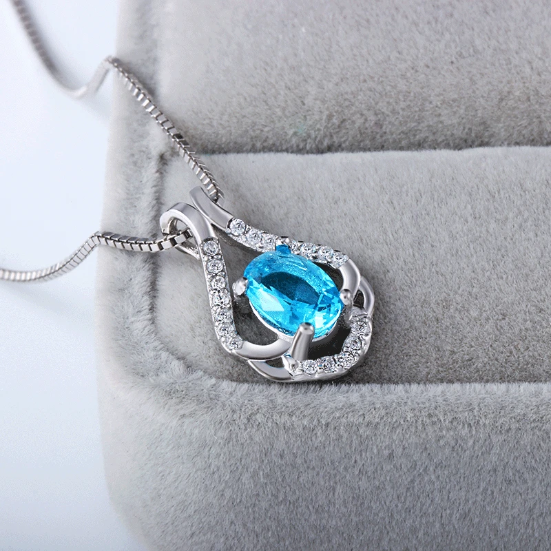 Изысканные ювелирные изделия настоящее Серебро S925 пробы Подвеска для женщин