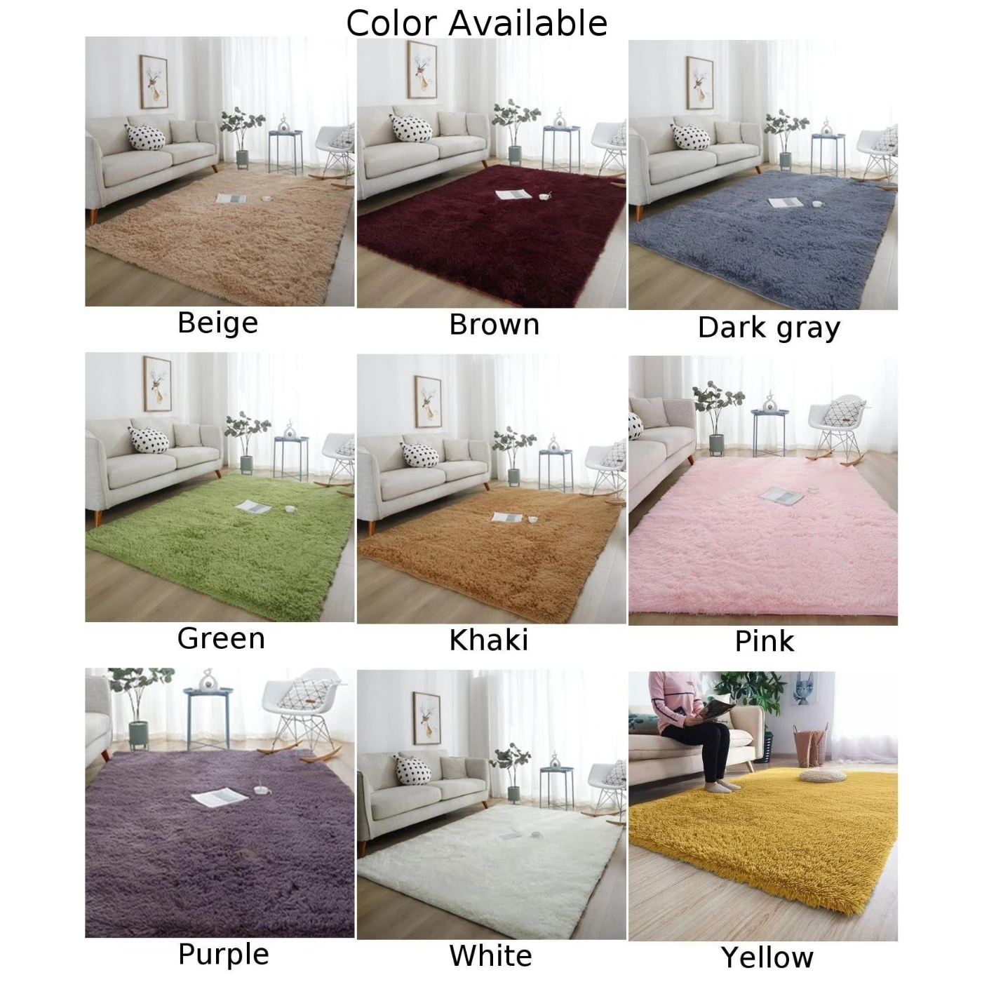 1 шт. 60*110 см однотонные плюшевые мягкие ковры скандинавский Пушистый Ковер