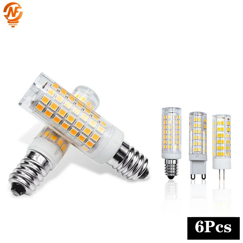 6pcs/lot LED G4 G9 E14 3W 5W 7W 9W Light Bulb 220V 230V 240V LED Lamp Spotlight Chandelier Replace Halogen Lamps Cold/Warm White