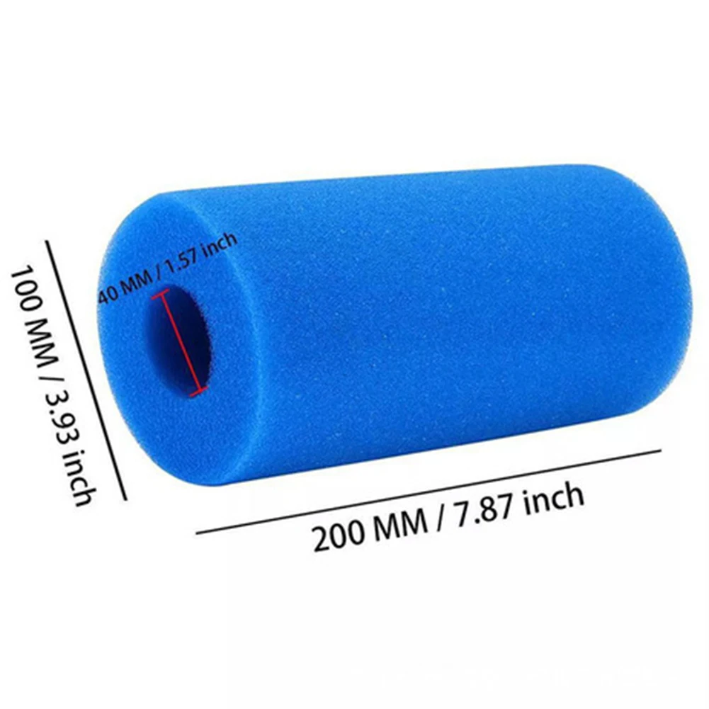 

Blue High Density Cylindrical Swimming Pool Fish Tank Filter Foam Washable Sponge Aquarium Filter Reusable Replacement Filters