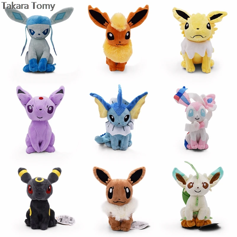 9 Стиль 15 20 см Eevee плюшевые игрушки стоят Umbreon Espeon из анимационного сериала