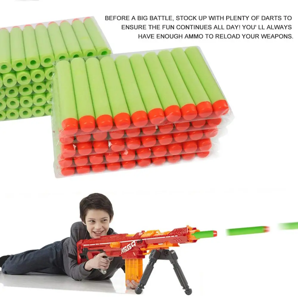 Пули мягкие полые круглые с головкой 100 см дополнительные игрушка дартс для