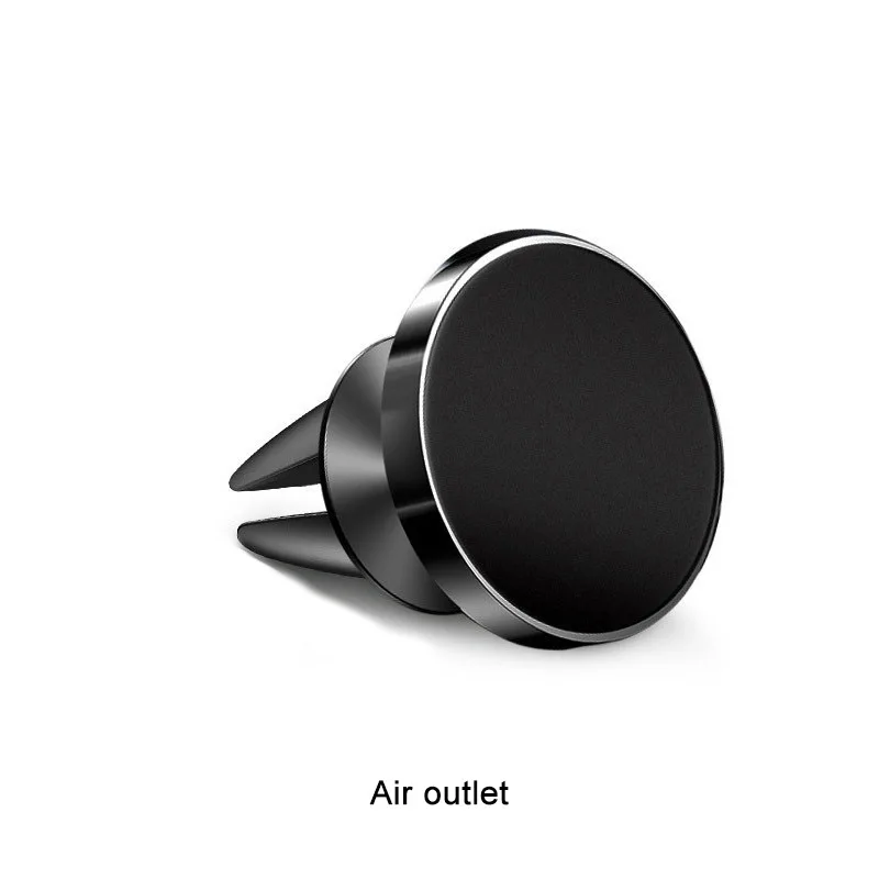 black air outlet Universal Car Phone Holder 360 Degree Magnetic Air Vent Mount Mobile Smartphone Stand Magnet Support Cell Cellphone in Car GPS - Цвет: black air outlet