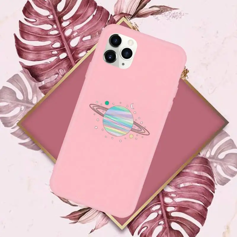 

Aesthetic space starry sky Phone Case Candy Color for iPhone 11 12 mini pro XS MAX 8 7 6 6S Plus X SE 2020 XR