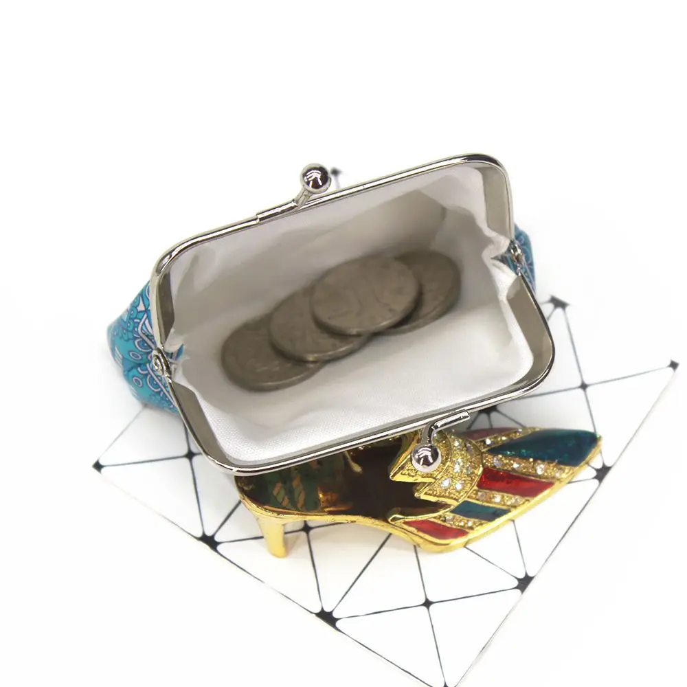 Винтажные женские кошельки для монет с принтом кошелек на застежке девушек