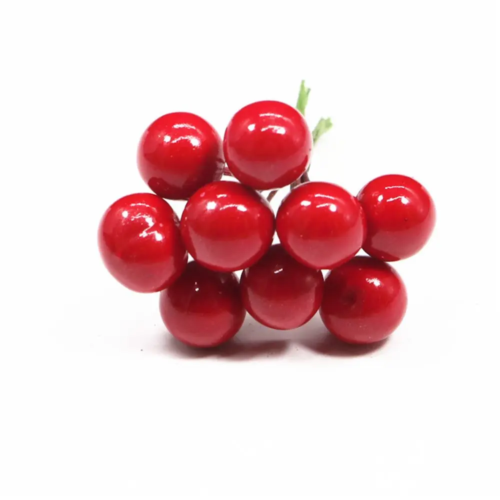 100 шт./лот искусственные красные ягоды Холли фрукты сделай сам цветочный выбор