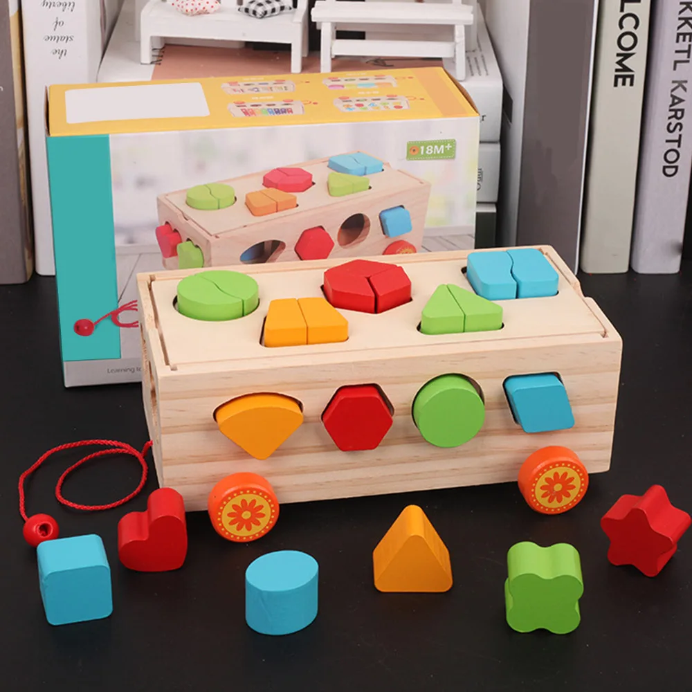 DIY дизайн строительные блоки игрушки для Детские Обучающие деревянные трейлеры