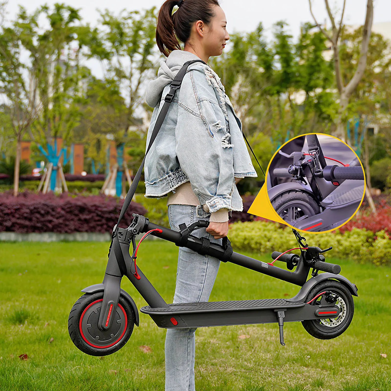 Suitable For Electric Scooter Skateboard Carrying Handle Straps Belt Ribbons And Webbing Hook Bike Accessories Thick | Спорт и