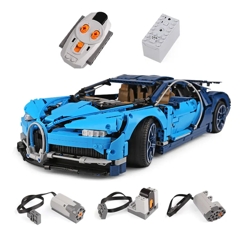 20086 Bugatti чугун гоночный автомобиль наборы совместимы с 42083 строительные блоки технические серии модельный кирпич игрушки для - Цвет: RC blue