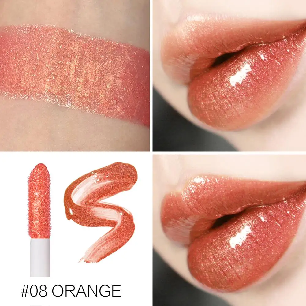 08 Orange SACE LADY блеск для губ Лак для макияжа красота блеск для губ Макияж Гладкий мерцающий блеск для губ сексуальный увлажняющий брендовый косметический - Цвет: 08 Orange