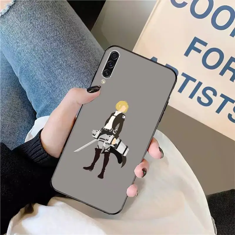 

Japan anime Attack on Titan Phone Case For Samsung galaxy A S note 10 7 8 9 20 30 31 40 50 51 70 71 21 s ultra plus