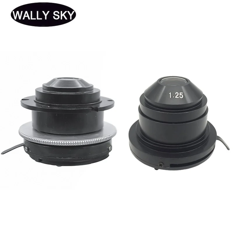 

Biological Microscope 1.25 Abbe Condenser N.A. 1.25 mm Microscope Part Accessories Collecting Mirror Lens Upper Diameter 37 mm