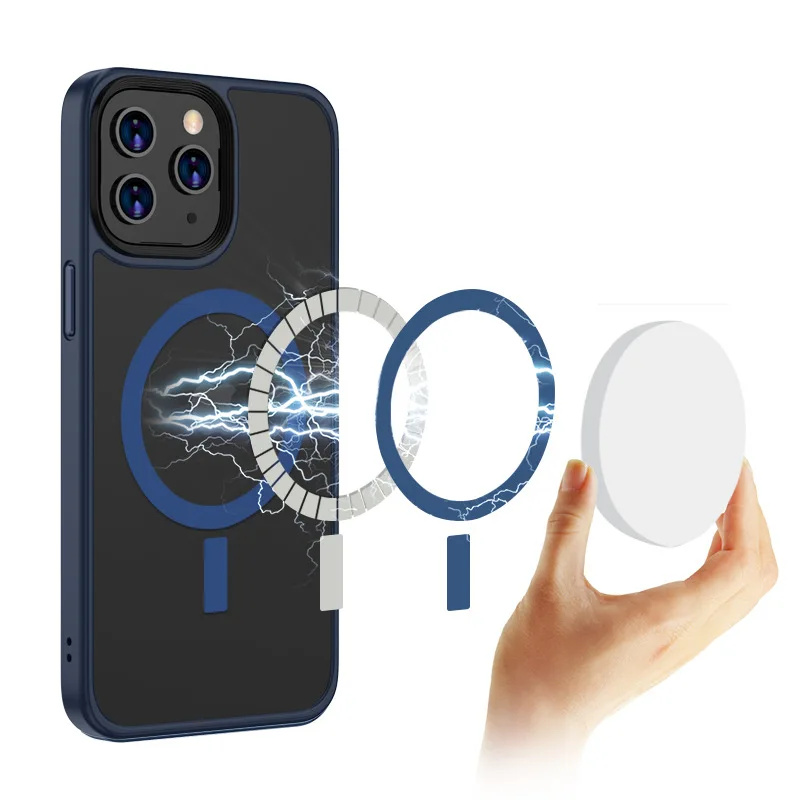 Прозрачный матовый Магнитный жесткий защитный чехол Magsafing для iPhone 13 Pro Max