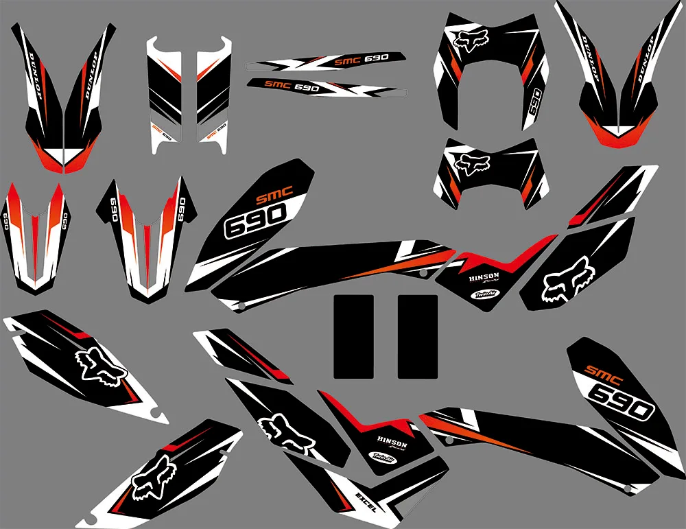 3 м 1085 мотоциклетная команда графика и фоны наклейки Стикеры Наборы для KTM SMCR 690 2008