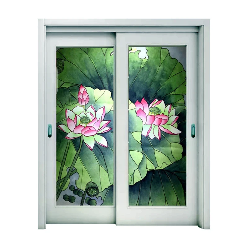 Витражная статическая липкая оконная пленка матовый светлый Прозрачный