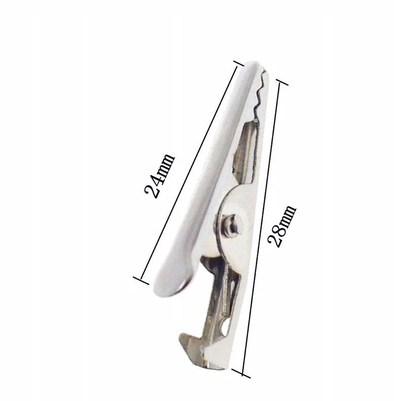 28 мм металлический крокодил G98 Электрический зажим измерительный щуп черный