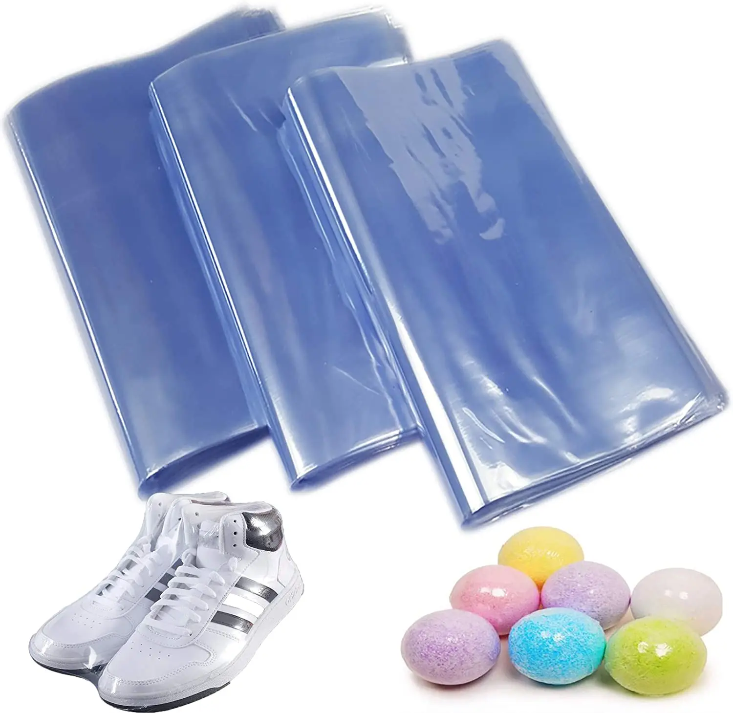 

100Pcs Dustproof Heat Sealing Shrinkable Film Baby Shoe Bag Transparent Film Anti-oxidation Hot Shrink Film Home Storage Bag