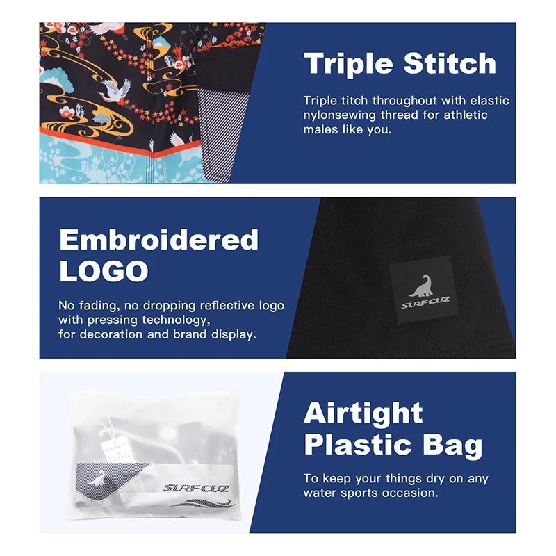 Мужские пляжные шорты для доски SURFCUZ эластичная пляжная одежда 4-х позиций