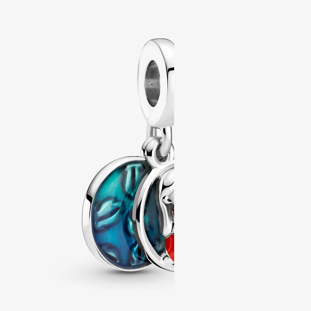 

2021 Mother's Day 925 sterling silver family charm (the pattern of leaves can be seen under the transparent gradient enamel)