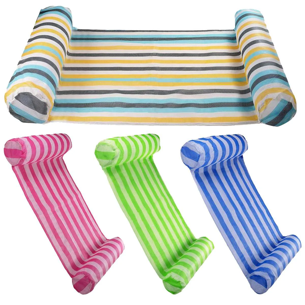 

Водные виды спорта надувная плавающая кровать бассейн для отдыха кресло для детей и взрослых Новое высококлассное плавающий гамак ПВХ 130x70cm