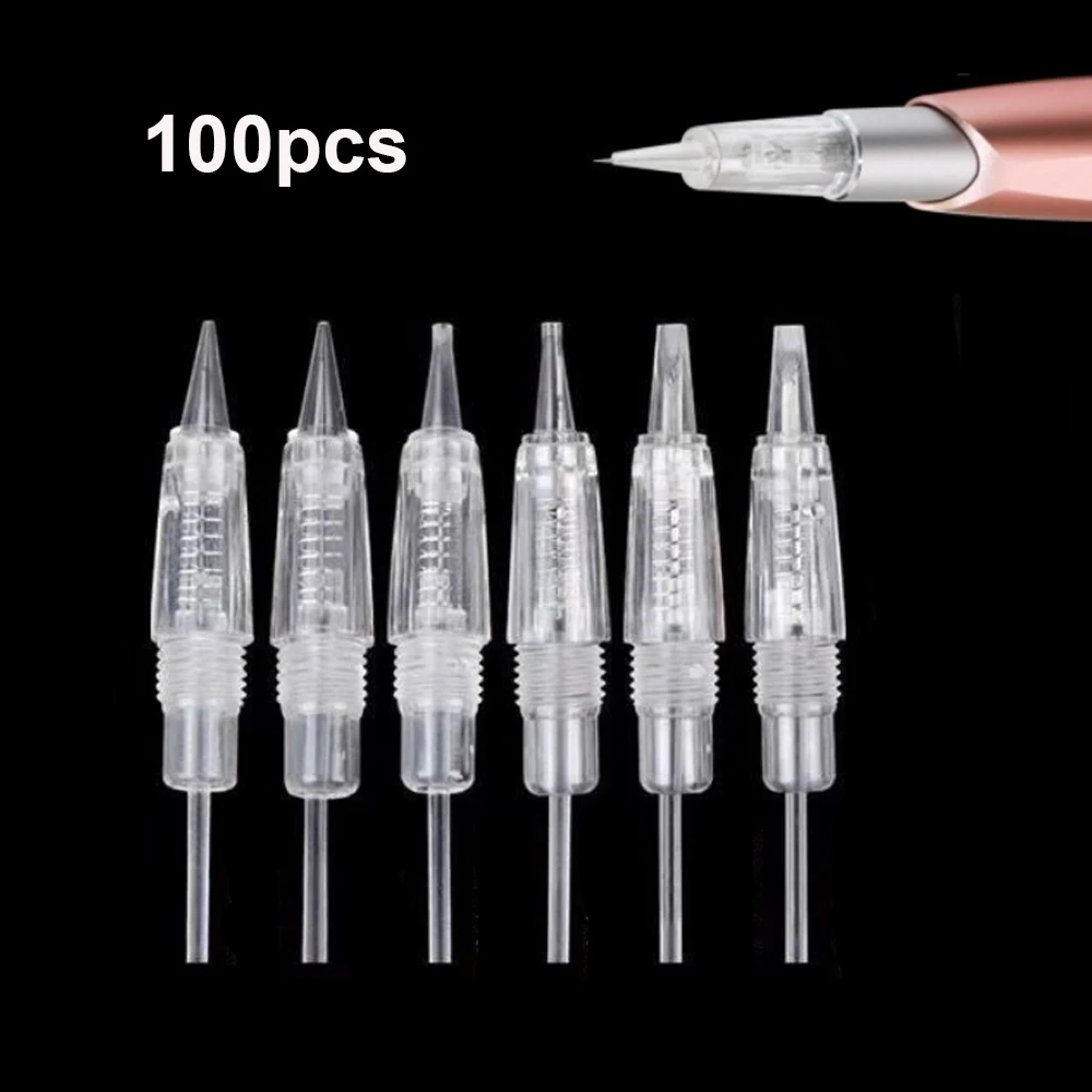

100pcs Tattoo Needle Cartridge for Premium Charmant Machine 1R Cartridge Needle 1D 3R 5R 5F 7F for Permanent Makeup Eyebrow Lips