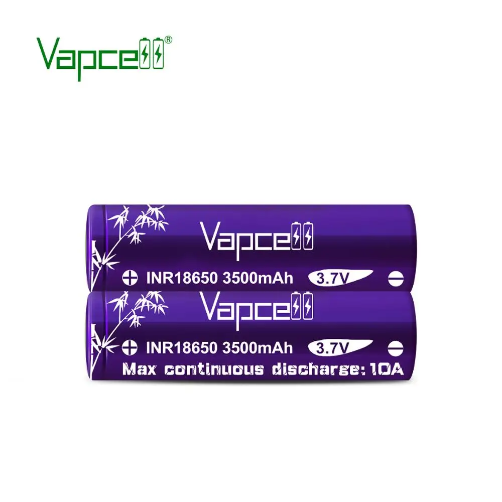 Оригинальный аккумулятор Vapcell INR18650 3500 мАч 10 А 2 шт./лот литиевые аккумуляторные