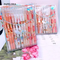 6pcsset 0 5mm cute peach erasable pen washable handle blue ink writing gel pens for school supplies student stationary