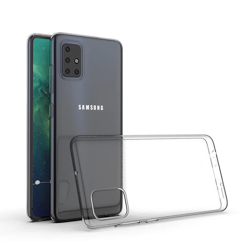 Для samsung Galaxy A51 чехол-накладка ультратонкий прозрачный ТПУ силиконовый чехол для