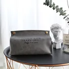 Ретро кожаная коробка для салфеток с 3D буквами контейнер для салфеток для дома, автомобиля, офиса, отеля полотенце для кухни коробка для салфеток для хранения домашнего украшения 1 шт.