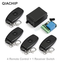 qiachip 433 mhz universal wireless remote control switch dc 12v 1ch relay receiver module rf transmitter electronic lock control