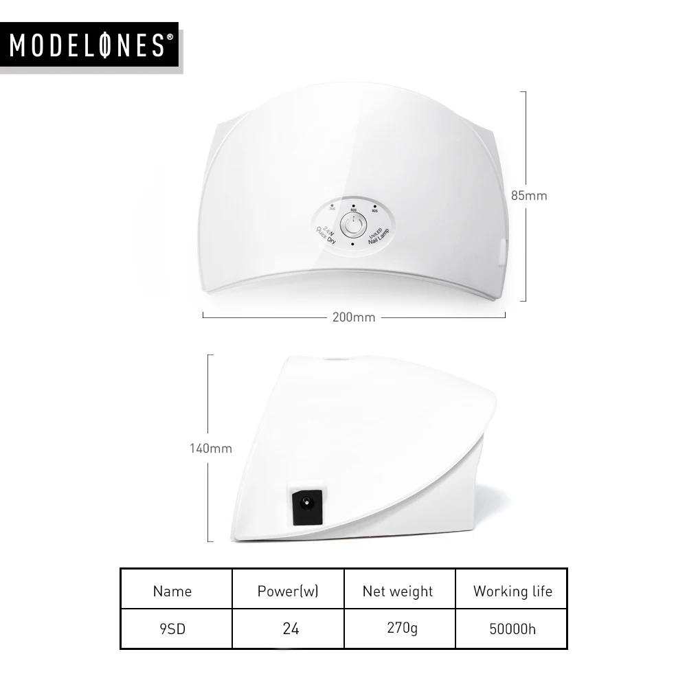 Modelones 24 Вт УФ светодиодная лампа для сушки ногтей для ногтей арочная форма 9SD лампа для ногтей инструменты для УФ гель-лака машина для дизайна ногтей сушилка наборы