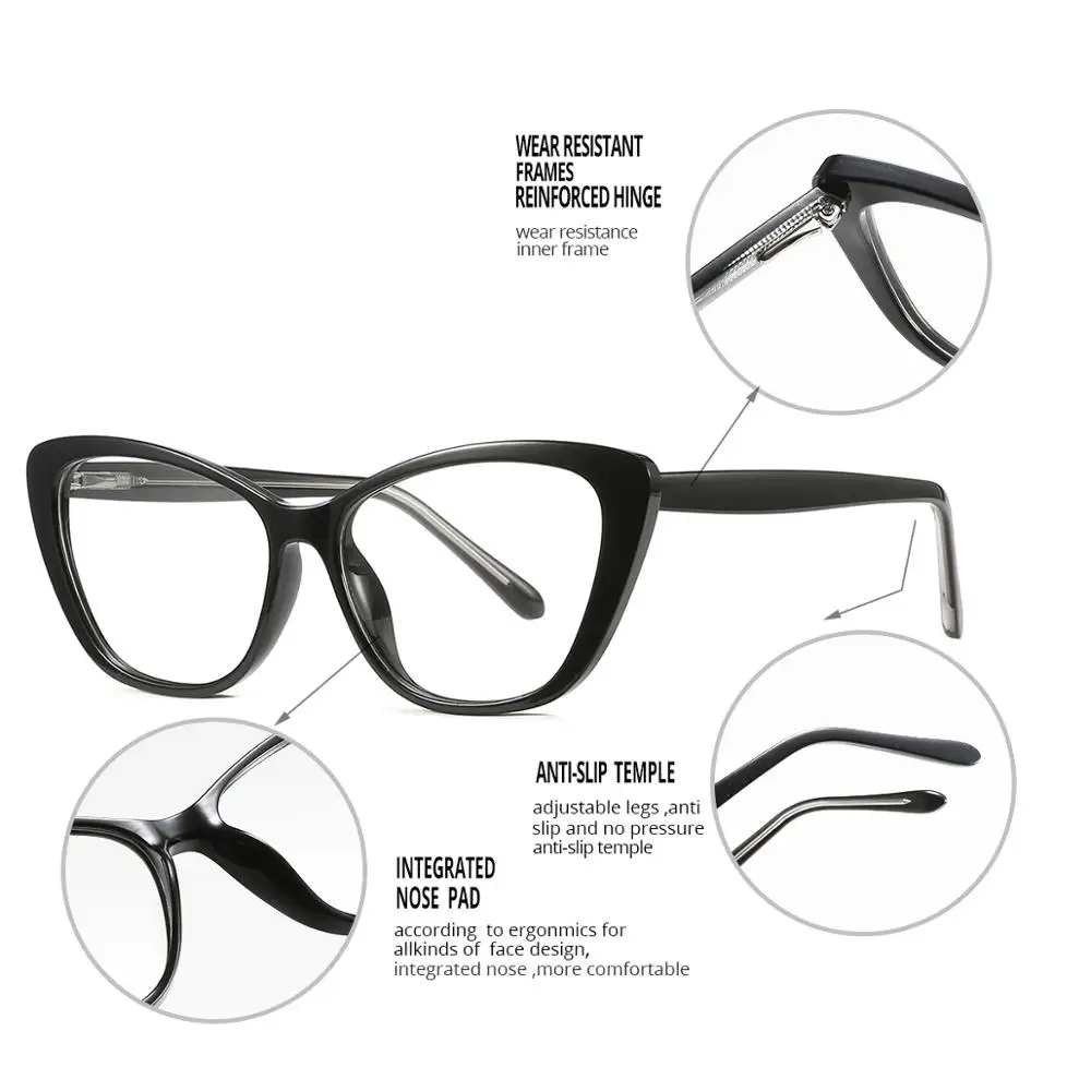 Pro Acme TR90 оправа для очков кошачий глаз Женские оправы весенние ноги прозрачные